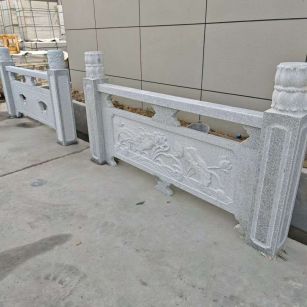 开封芝麻白河道栏杆 石材栏杆