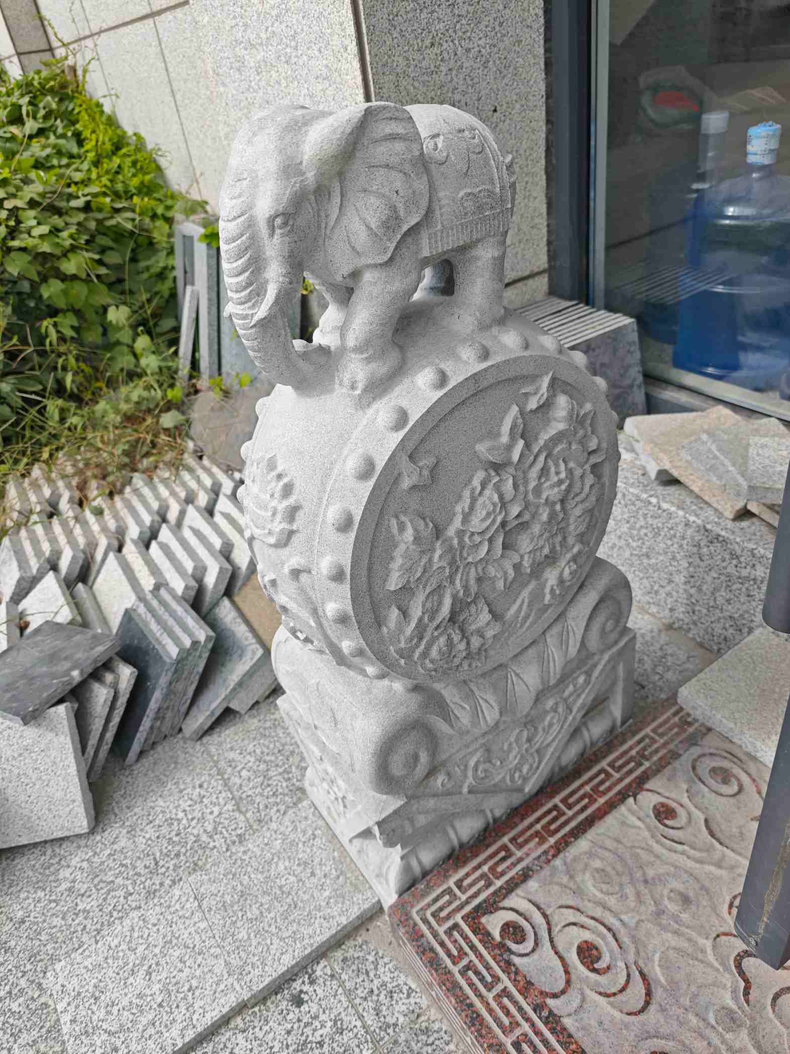 开封芝麻白抱鼓石 庭院抱鼓石