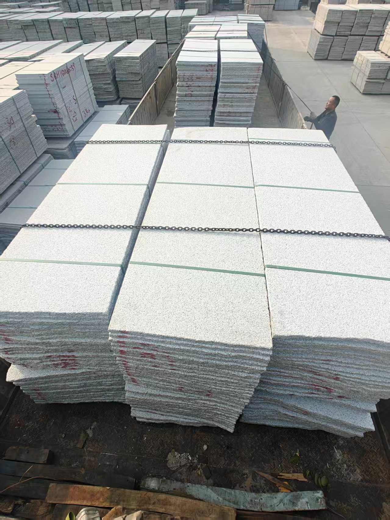 开封芝麻白毛板，石材毛板