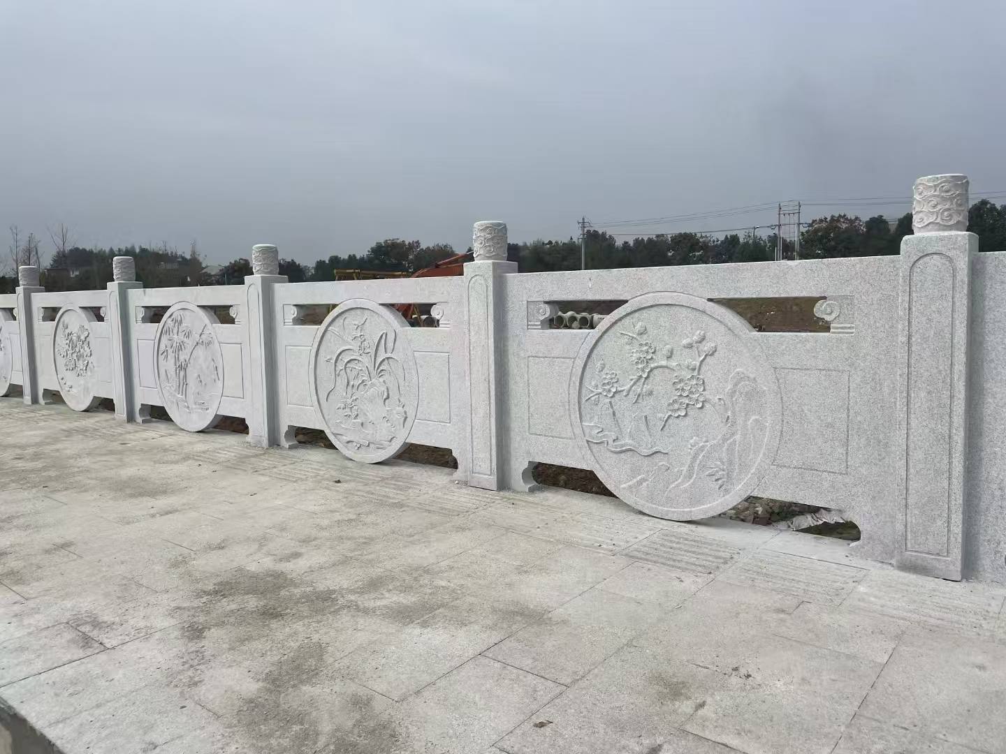 开封芝麻白河道栏杆 石材栏杆